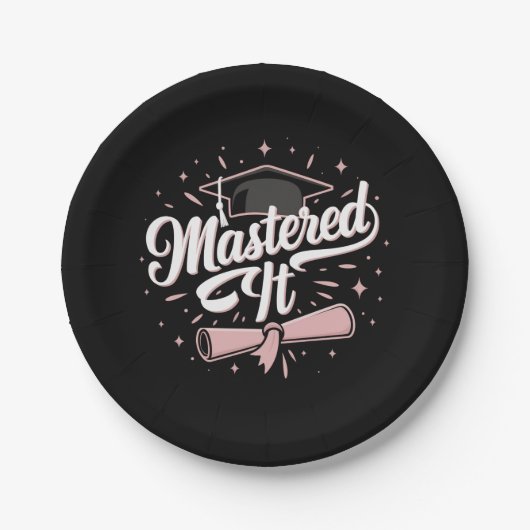 Master-Abschluss-MBA-Abschluss Pappteller (Vorderseite)