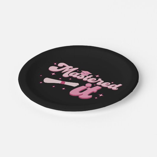 Master-Abschluss-MBA-Abschluss Pappteller (Schrägansicht)