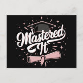 Master-Abschluss-MBA-Abschluss Postkarte (Vorderseite)