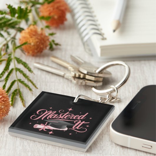 Master-Abschluss-MBA-Abschluss Schlüsselanhänger (Vorderseite rechts)