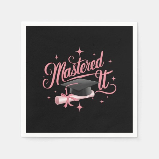 Master-Abschluss-MBA-Abschluss Serviette (Vorderseite)