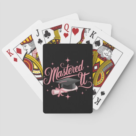 Master-Abschluss-MBA-Abschluss Spielkarten (Rückseite)