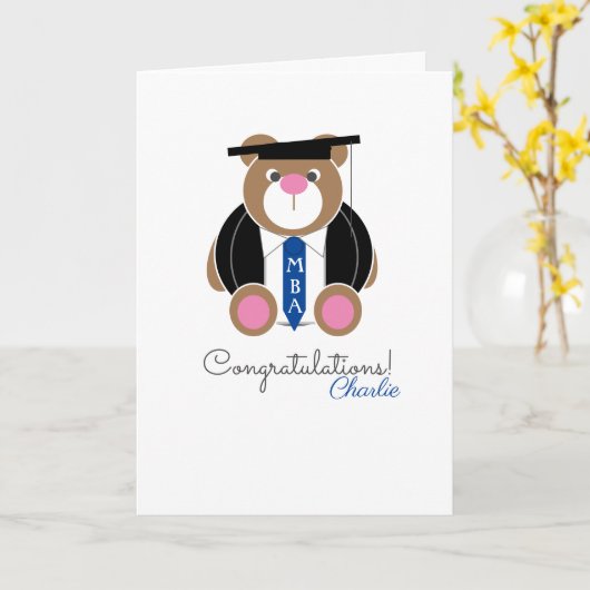 Master-Abschluss-MBA-Karte Karte (Gelbe Blume)