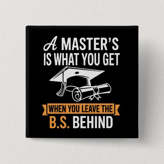 Master-Abschluss MBA Master-Abschluss Abschluss Button (Vorderseite)