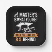 Master-Abschluss MBA Master-Abschluss Abschluss Pappteller (Vorderseite)