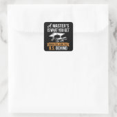Master-Abschluss MBA Master-Abschluss Abschluss Quadratischer Aufkleber (Tasche)