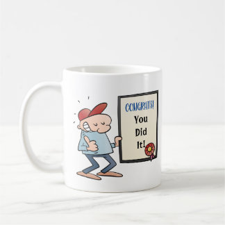 Master-Abschluss Niedlicher Cartoon Diplomname Jah Kaffeetasse