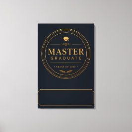 Master-Absolvent 2026 Personalisiertes Geschenk Leinwanddruck