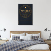 Master-Absolvent 2026 Personalisiertes Geschenk Leinwanddruck (Insitu (Schlafzimmer))