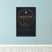 Master-Absolvent 2026 Personalisiertes Geschenk Leinwanddruck (Insitu (Holzboden))