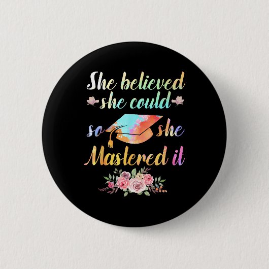 Master Art of Men - Akademischer Abschluss Button (Vorderseite)
