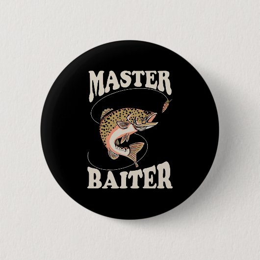 Master-Baiter-Fischerei Button (Vorderseite)