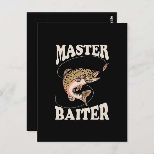 Master-Baiter-Fischerei Postkarte (Vorne/Hinten)