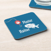Master Baiter Fishing Funny Novelty Fish Joke Getränkeuntersetzer (Linke Seite)
