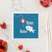 Master Baiter Fishing Funny Novelty Fish Joke Serviette (Beispiel)