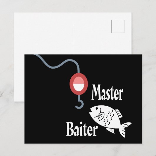 Master Baiter Fishing Funny Postkarte (Vorne/Hinten)
