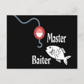 Master Baiter Fishing Funny Postkarte (Vorderseite)
