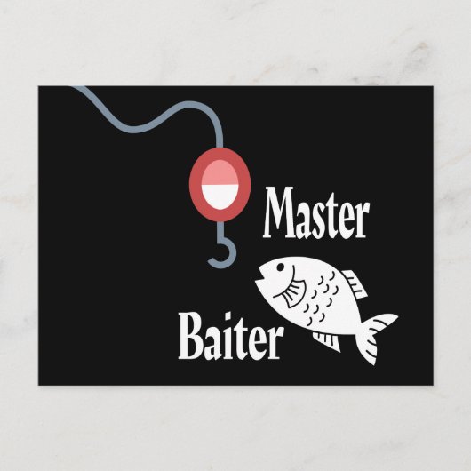 Master Baiter Fishing Funny Postkarte (Vorderseite)