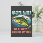 Master Baiter I'm Jerking My Rod Vater Fisher Dankeskarte (Stehend Vorderseite)