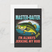 Master Baiter I'm Jerking My Rod Vater Fisher Dankeskarte (Vorne/Hinten)
