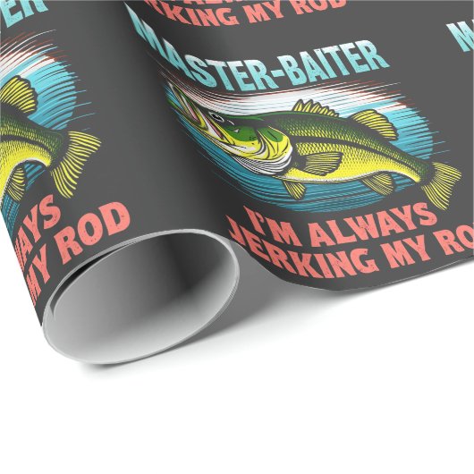 Master Baiter I'm Jerking My Rod Vater Fisher Geschenkpapier (Rolleneckpunkt)