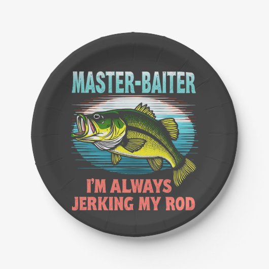 Master Baiter I'm Jerking My Rod Vater Fisher Pappteller (Vorderseite)