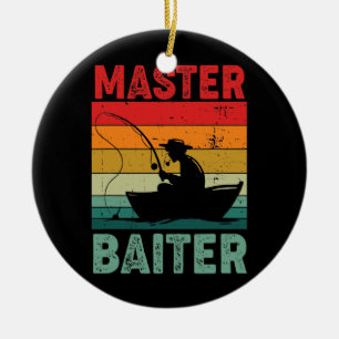 Master Baiter Retro Vintage Fischerei  Keramik Ornament