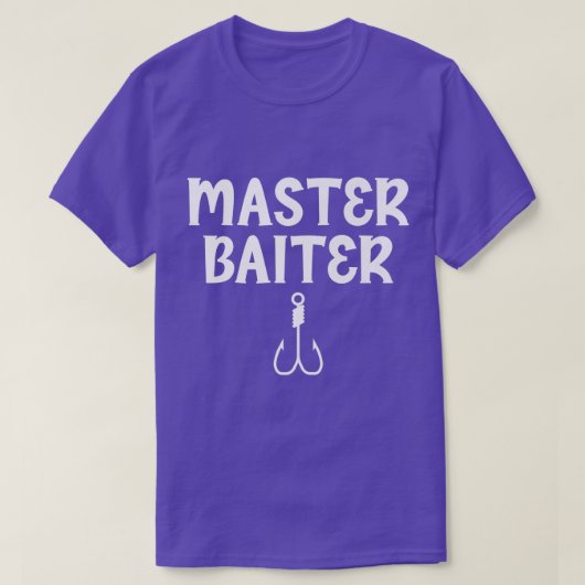 Master Baiter Spaß Joke T-Shirt für Angelfreunde P (Design vorne)