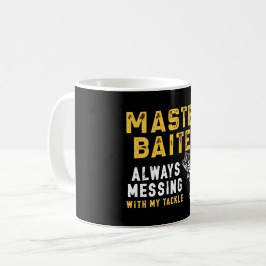Master-Baiter-Sprichwort Kaffeetasse (Vorderseite Links)