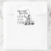 MASTER BAITERS FANGEN MEHR FISCH RUNDER AUFKLEBER (Tasche)