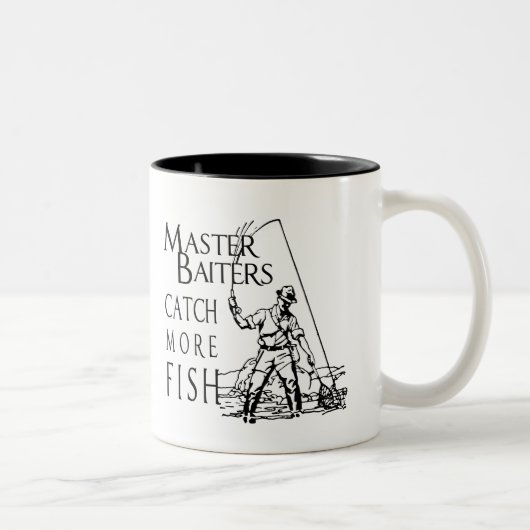 MASTER BAITERS FANGEN MEHR FISCH-T - Shirt Zweifarbige Tasse (Rechts)