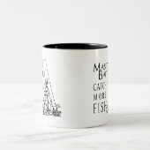 MASTER BAITERS FANGEN MEHR FISCH-T - Shirt Zweifarbige Tasse (Mittel)