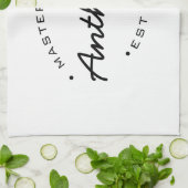 Master Baker Festgestellter Jahr Individuelle Name Geschirrtuch (Gefaltet)