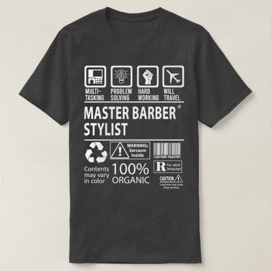 Master Barber Stylist Multitasking-Job Geschenk Pu T-Shirt (Design vorne)