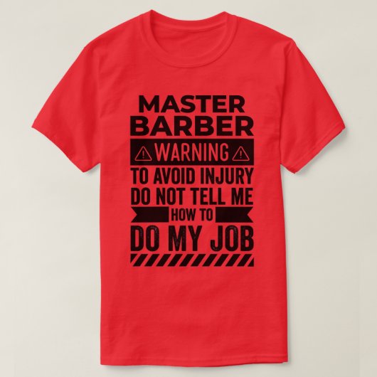 Master Barber Warning Classic TShirt (Design vorne)