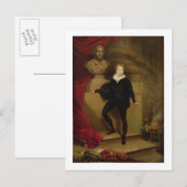 Master Betty als Hamlet vor einer Büste Shakespear Postkarte (Vorne/Hinten)