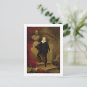 Master Betty als Hamlet vor einer Büste Shakespear Postkarte (Stehend Vorderseite)