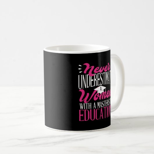 Master Bildung Abschluss Geschenk Frauen ihr Kaffeetasse (VorderseiteRechts)