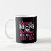 Master Bildung Abschluss Geschenk Frauen ihr Kaffeetasse (Links)