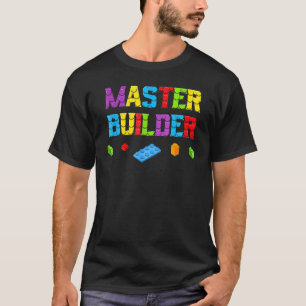 Master Blocks Builder Brick Builder Blöcke in T-Shirt