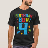Master Builder 4th Birthday Boy 4 Four Year Buildi T-Shirt (Vorderseite)