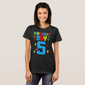 Master Builder 5th Birthday Boy 5 Five Year Buildi T-Shirt (Vorne ganz)