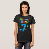 Master Builder 7th Birthday Boy 7 Sieben Year Buil T-Shirt (Vorne ganz)
