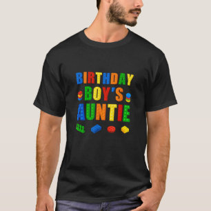 Master Builder Auntie Birthday Boy Gebäude Bricks T-Shirt