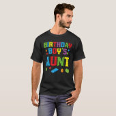 Master Builder Birthday Boy s Aunt Building Bricks T-Shirt (Vorne ganz)