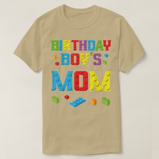 Master Builder Birthday Boys Mama Gebäude Bricks B T-Shirt (Design vorne)