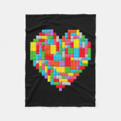 Master Builder Block Brick Building Heart Valentin Fleecedecke (Vorderseite)