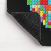 Master Builder Block Brick Building Heart Valentin Mousepad (Ecke)