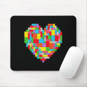 Master Builder Block Brick Building Heart Valentin Mousepad (Mit Mouse)