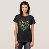 Master Builder Block Brick Building Heart Valentin T-Shirt (Vorne ganz)